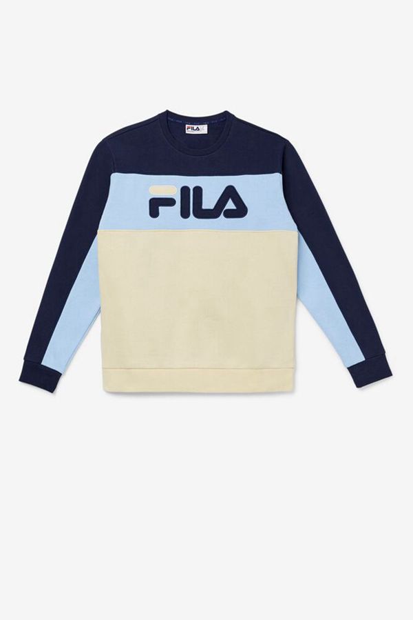 Fila Lesner Fleece Crew Men's Sweatshirts - Multicolor,NZ 649-90387